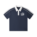 Contrast Collar Short-Sleeve Polo Shirt