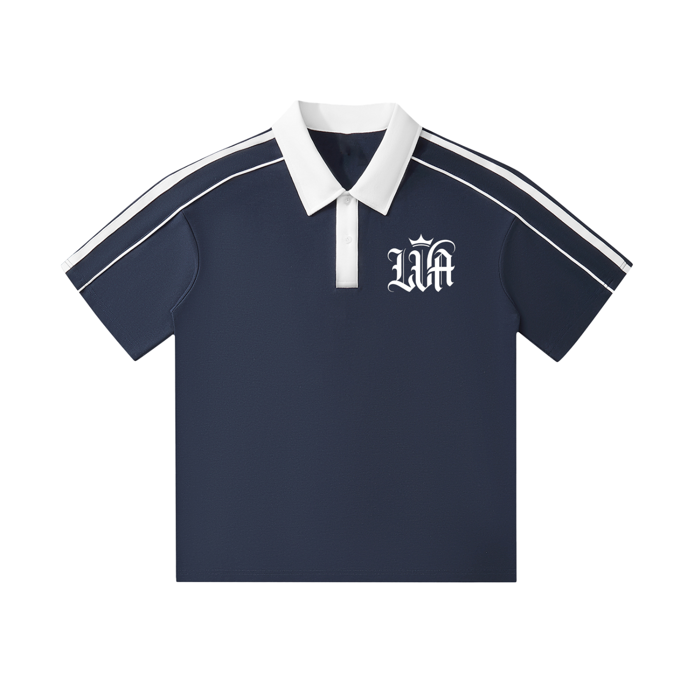 Contrast Collar Short-Sleeve Polo Shirt