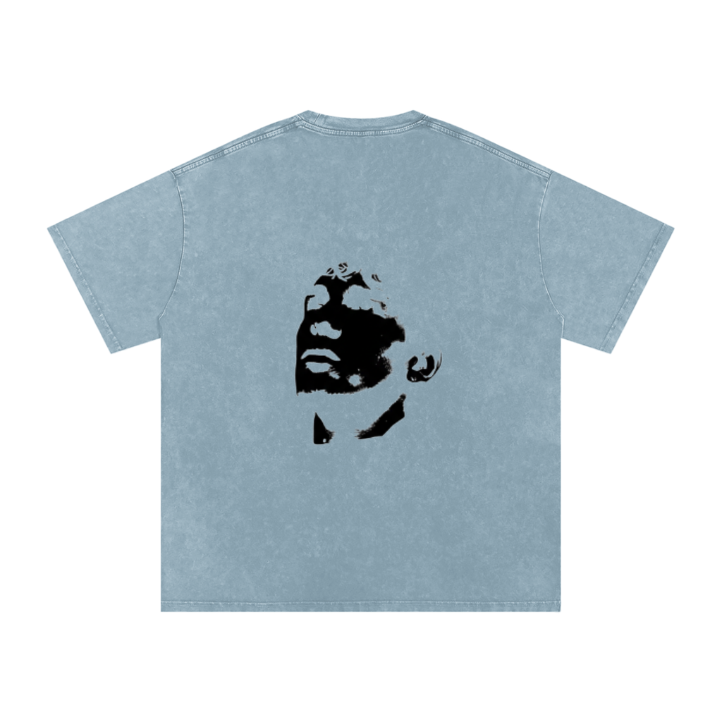 Snow Washed Oversized Cotton T-Shirt