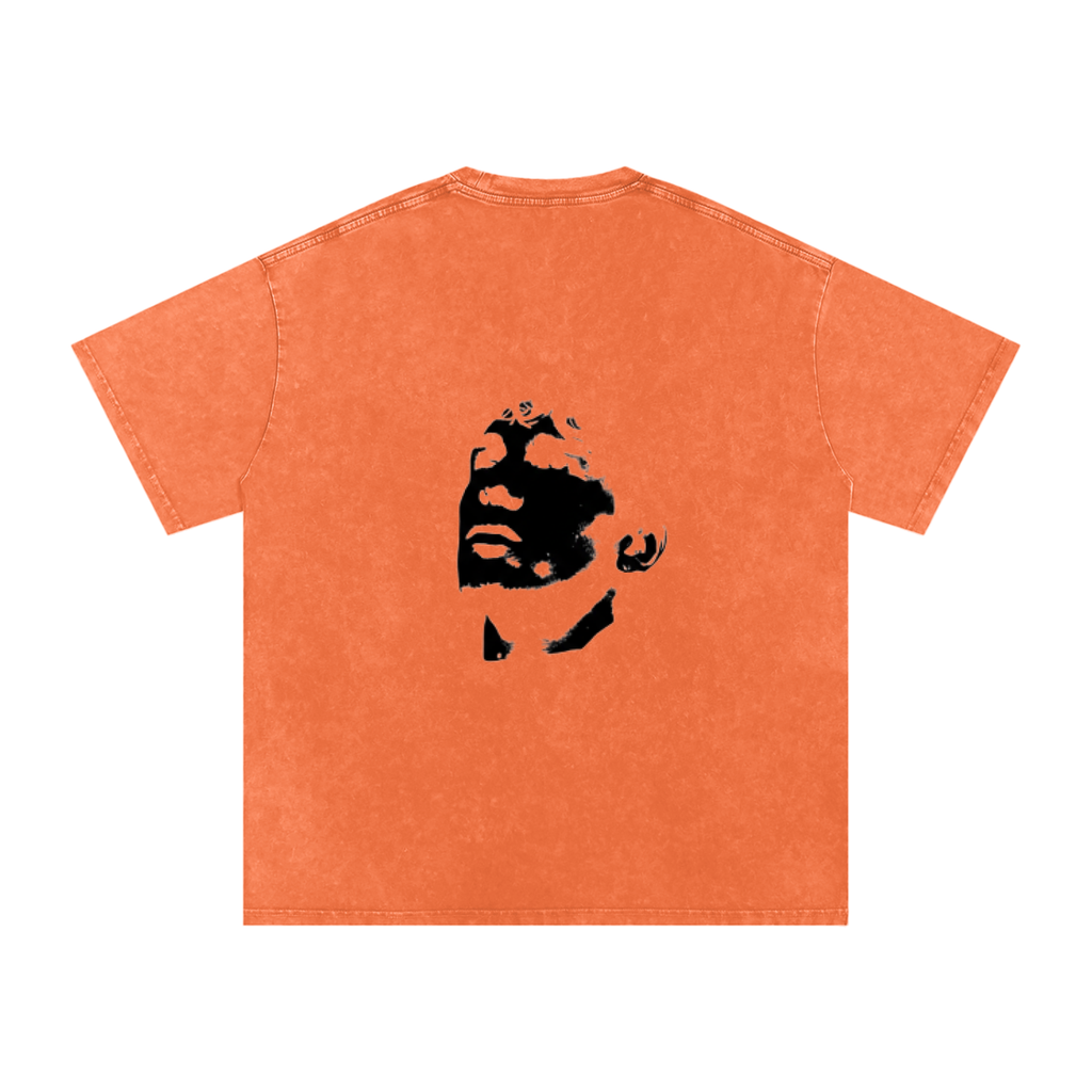 Snow Washed Oversized Cotton T-Shirt