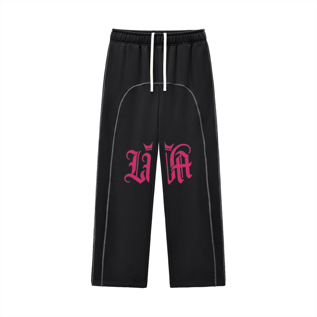 Contrast-Stitched Fleece Sweatpants
