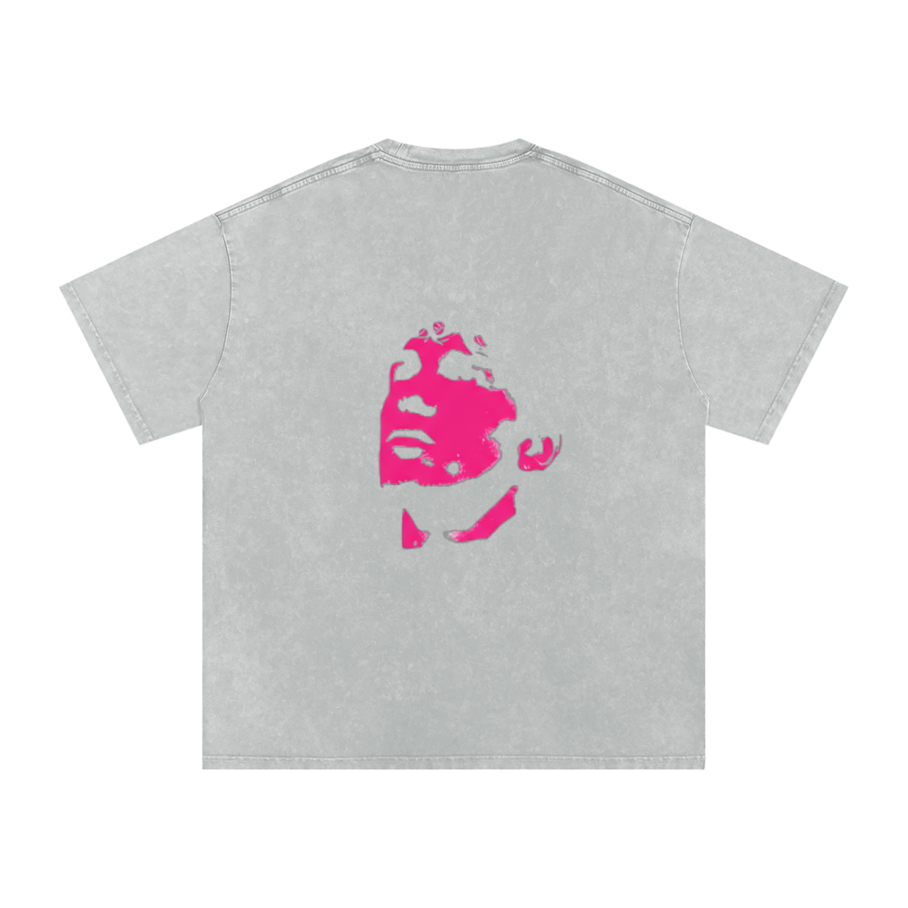 Snow Washed Oversized Cotton T-Shirt
